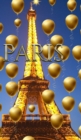Image for paris Eiffel Tower blue sky Gold Balloons blank journal