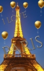 Image for blue sky I love paris eiffel tower gold ballon creative blank journal