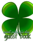 Image for Saint patrick&#39;s Day shamrock blank guest book