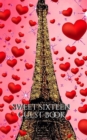 Image for Sweet sixteen glitter paris eiffel tower red hearts themed blank guest book