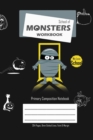 Image for School of Monsters Workbook, A5 Size, Wide Ruled, White Paper, Primary Composition Notebook, 102 Sheets (Black)