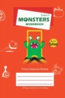 Image for School of Monsters Workbook, A5 Size, Wide Ruled, White Paper, Primary Composition Notebook, 102 Sheets (Orange)