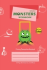 Image for School of Monsters Workbook, A5 Size, Wide Ruled, White Paper, Primary Composition Notebook, 102 Sheets (Pink)