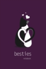 Image for Besties Notebook, Blank Write-in Journal, Dotted Lines, Wide Ruled, Medium (A5) 6 x 9 Inches (Purple)
