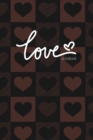 Image for Love Notebook, Blank Write-in Journal, Dotted Lines, Wide Ruled, Medium (A5) 6 x 9 In (Black)