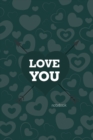 Image for Love You Notebook, Blank Write-in Journal, Dotted Lines, Wide Ruled, Medium (A5) 6 x 9 In (Olive Green)