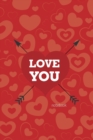 Image for Love You Notebook, Blank Write-in Journal, Dotted Lines, Wide Ruled, Medium (A5) 6 x 9 In (Red)
