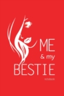 Image for Me and My Bestie Notebook, Blank Write-in Journal, Dotted Lines, Wide Ruled, Medium (A5) 6 x 9 In (Red)