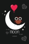 Image for To The Moon and Back Notebook, Blank Write-in Journal, Dotted Lines, Wide Ruled, Medium (A5) 6 x 9 In (Black)