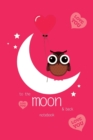 Image for To The Moon and Back Notebook, Blank Write-in Journal, Dotted Lines, Wide Ruled, Medium (A5) 6 x 9 In (Pink)