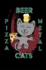 Image for Pizza Beer Cats Metal - 6 x 9 Blank Lined Notebook : Humour Cat Metal Notebook - Blank Lined Paper