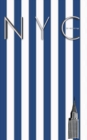 Image for NYC Chrysler building blue and white stipe grid page style $ir Michael Limited edition : NYC Chrysler building blue and white stipe grid page style