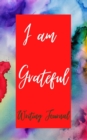 Image for I am Grateful Writing Journal - Red Purple Watercolor - Floral Color Interior And Sections To Write People And Places
