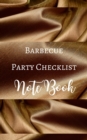 Image for Barbecue Party Checklist Note Book - Brown Gold Luxury Silk White - Guest Shop Menu - Black White Interior