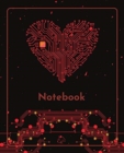 Image for College Notebook : Student notebook | Journal | Diary | Heart circuit cover notepad by Raz McOvoo