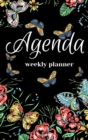 Image for Agenda -Weekly Planner 2021 Butterflies Black Hardcover138 pages 6x9-inches