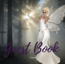 Image for Premium Guest Book - White Fairy Themed for any occasions - 80 Premium color pages- 8.5 x8.5 Inches