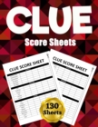 Image for Clue Score Sheets : 130 Large Score Pads for Scorekeeping - Clue Score Cards Clue Score Pads with Size 8.5 x 11 inches (Clue Score Book)