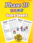 Image for Phase 10 Dice Score Sheets : 130 Large Score Pads for Scorekeeping - Phase 10 Score Cards - Phase 10 Score Pads with Size 8.5 x 11 inches