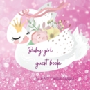 Image for Baby girl guest book : Adorable baby girl guest book for baby shower or baptism.