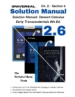 Image for Solution Manual : Stewart Early Transcendentals Single Variable Calculus 8th Ed.: Chapter 2 - Section 6