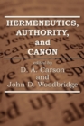 Image for Hermeneutics, Authority, and Canon