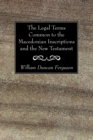 Image for Legal Terms Common to the Macedonian Inscriptions and the New Testament