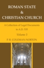 Image for Roman State &amp; Christian Church Volume 3: A Collection of Legal Documents to A.D. 535