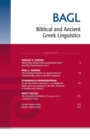 Image for Biblical and Ancient Greek Linguistics, Volume 9