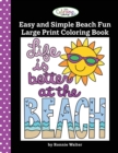 Image for The Coloring Cafe-Easy and Simple Beach Fun Large Print Coloring Book