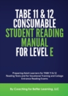 Image for TABE 11and 12 Consumable Student Reading Manual for Level E