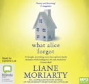 Image for What Alice Forgot