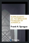 Image for Supplemental to Sprague Families in America