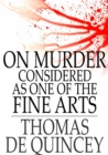 Image for On murder considered as one of the fine arts