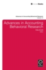 Image for Advances in accounting behavioral researchVolume 14