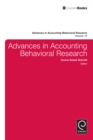 Image for Advances in accounting behavioral researchVolume 15