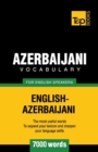 Image for Azerbaijani vocabulary for English speakers - 7000 words