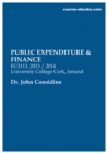 Image for Public Expenditure &amp; Finance: EC3113, 2013 / 2014 University College Cork