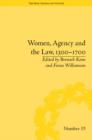 Image for Women, agency and the law, 1300-1700