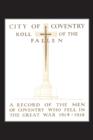 Image for City of Coventry Roll of the Fallen - The Great War 1914-1918