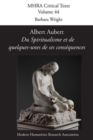 Image for Albert Aubert, &#39;du Spiritualisme Et de Quelques-Unes de Ses Consequences&#39;