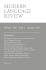 Image for Modern Language Review (110 : 1) January 2015