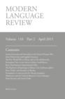 Image for Modern Language Review (110 : 2) April 2015