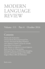 Image for Modern Language Review (111 : 4) October 2016