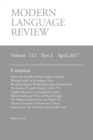 Image for Modern Language Review (112 : 2) April 2017