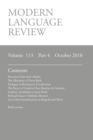 Image for Modern Language Review (113 : 4) October 2018