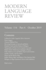 Image for Modern Language Review (114 : 4) October 2019
