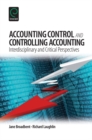 Image for Accounting control and controlling accounting: interdisciplinary and critical perspectives