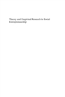 Image for Theory and empirical research in social entrepreneurship