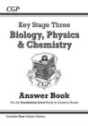 Image for KS3 Science Answers for Study &amp; Question Books (Biology/Chemistry/Physics) - Foundation